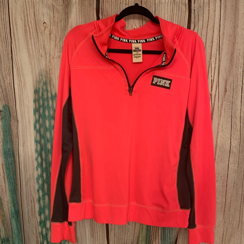 PINK pink and grey pullover